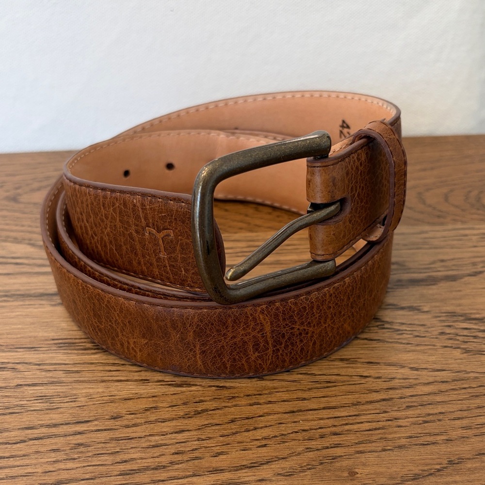 Tecovas Bison Leather Belt - Size 42 - Brown